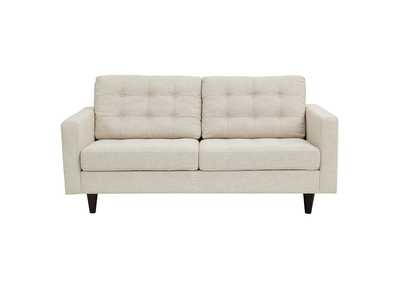 Image for Beige Empress Upholstered Fabric Loveseat