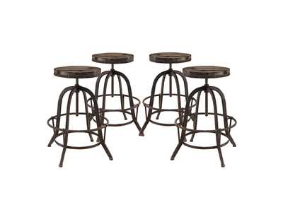 Brown Collect Bar Stool [Set of 4]