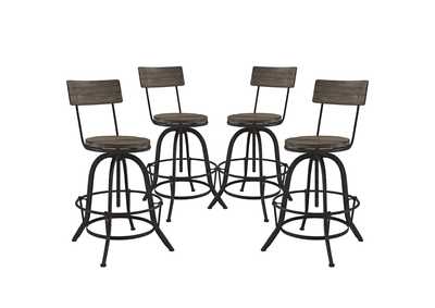 Brown Procure Bar Stool [Set of 4]