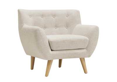 Image for Beige Remark Upholstered Fabric Arm Chair