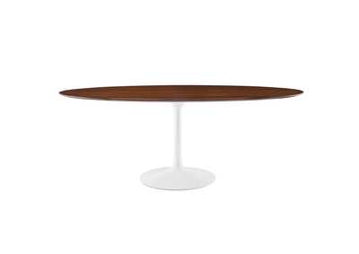 Image for Walnut Lippa 78" Oval Wood Dining Table