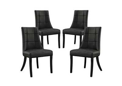 Black Noblesse Dining Chair Vinyl [Set of 4]