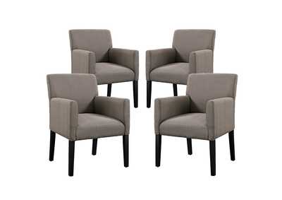 Image for Gray Chloe Arm Chair [Set of 4]