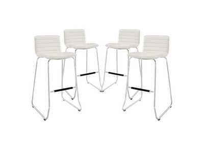 Image for White Dive Bar Stool [Set of 4]