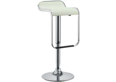 White LEM Vinyl Bar Stool