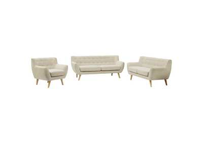 Image for Beige Remark 3 Piece Living Room Set