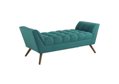 Image for Teal Response Medium Upholstered Fabric Bench