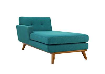 Image for Teal Engage Left-Facing Upholstered Fabric Chaise