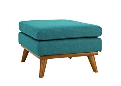 Image for Teal Engage Upholstered Fabric Ottoman