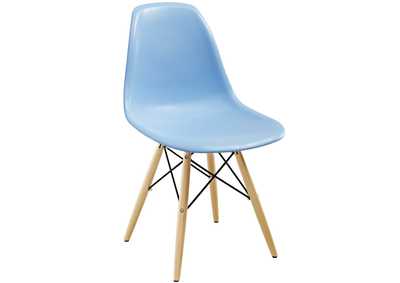 Light Blue Pyramid Dining Side Chair