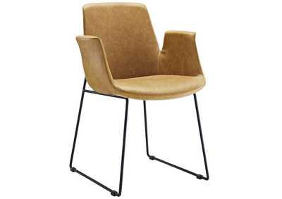 Image for Tan Aloft Arm Dining Chair