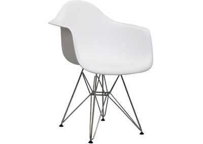 White Paris Arm Dining Chair