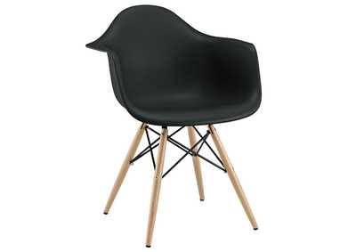 Black Pyramid Arm Dining Chair