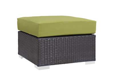 Image for Espresso Peridot Convene Outdoor Patio Fabric Square Ottoman