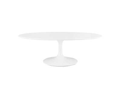 Image for White Lippa 48" Oval-Shaped Wood Top Coffee Table