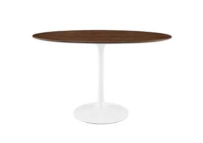 Image for Walnut Lippa 48" Oval Walnut Dining Table