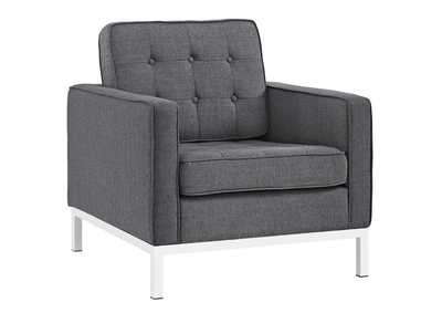 Image for Gray Loft Upholstered Fabric Arm Chair