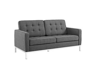 Image for Gray Loft Upholstered Fabric Loveseat