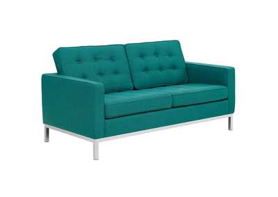 Image for Teal Loft Upholstered Fabric Loveseat