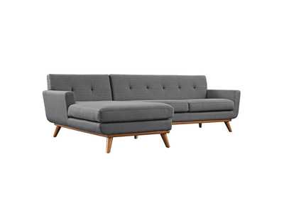 Image for Gray Engage Left-Facing Upholstered Fabric Sectional Sofa