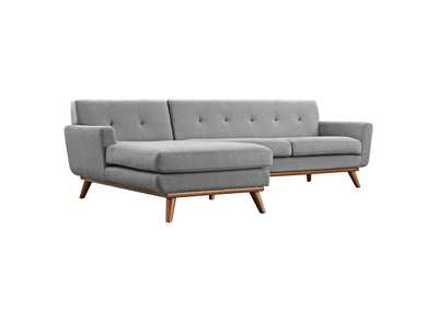 Image for Expectation Gray Engage Left-Facing Upholstered Fabric Sectional Sofa