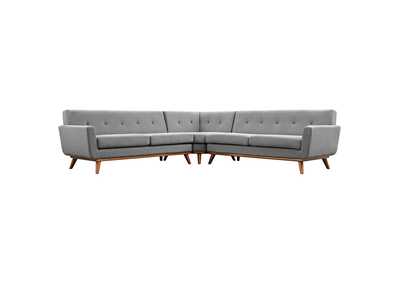 Image for Expectation Gray Engage L-Shaped Upholstered Fabric Sectional Sofa