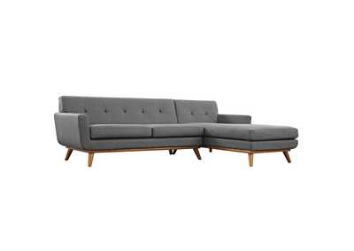 Image for Gray Engage Right-Facing Upholstered Fabric Sectional Sofa