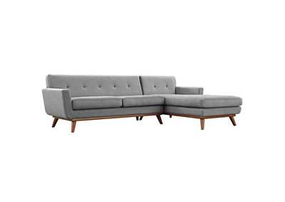 Image for Expectation Gray Engage Right-Facing Upholstered Fabric Sectional Sofa