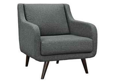 Image for Gray Verve Upholstered Fabric Arm Chair