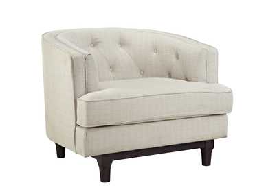 Image for Coast Beige Upholstered Fabric Armchair