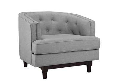 Image for Light Gray Coast Upholstered Fabric Arm Chair