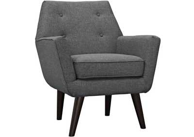 Image for Gray Posit Upholstered Fabric Arm Chair