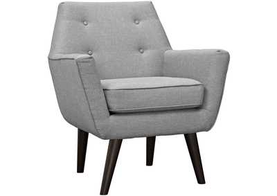 Image for Light Gray Posit Upholstered Fabric Arm Chair