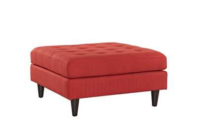 Image for Atomic Red Empress Upholstered Fabric Large Ottoman