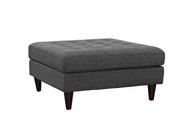 Image for Empress Gray Upholstered Fabric Large Ottoman