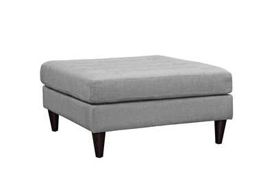 Image for Light Gray Empress Upholstered Fabric Large Ottoman