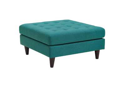 Image for Teal Empress Upholstered Fabric Large Ottoman