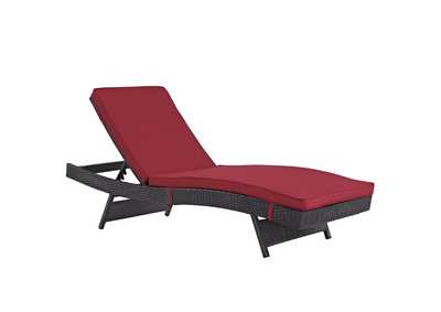 Image for Espresso Red Convene Outdoor Patio Chaise