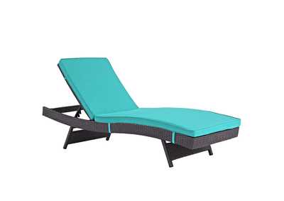 Image for Espresso Turquoise Convene Outdoor Patio Chaise