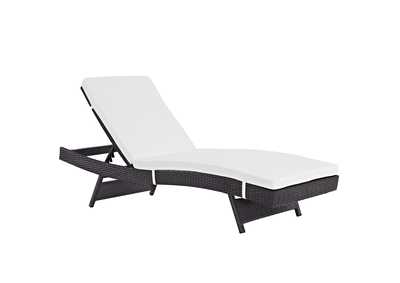 Image for Espresso White Convene Outdoor Patio Chaise