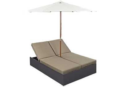 Image for Espresso Mocha Convene Double Outdoor Patio Chaise