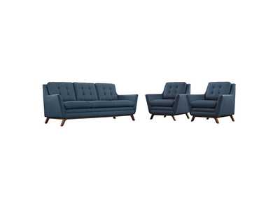 Image for Azure Beguile 3 Piece Upholstered Fabric Living Room Set