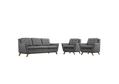 Image for Gray Beguile 3 Piece Upholstered Fabric Living Room Set