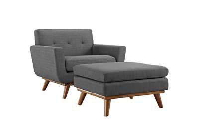 Image for Gray Engage 2 Piece Armchair and Ottoman