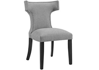 Image for Light Gray Curve Fabric Dining Chair