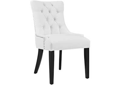 Image for White Regent Tufted Faux Leather Dining Chair