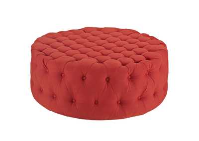 Image for Atomic Red Amour Upholstered Fabric Ottoman