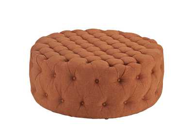 Image for Orange Amour Upholstered Fabric Ottoman