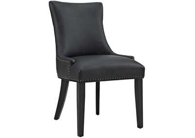 Black Marquis Faux Leather Dining Chair