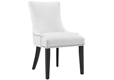 White Marquis Faux Leather Dining Chair